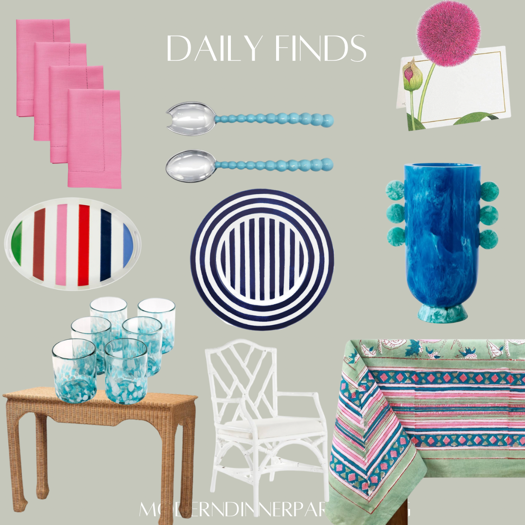 Pink Prepy Table Preppy Colorful Party Table – Modern Dinner Party