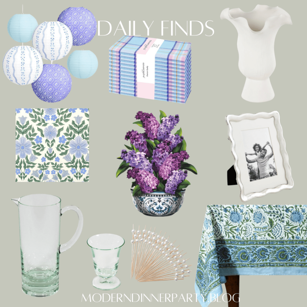 Blue and Purple&nbsp;Tablescape