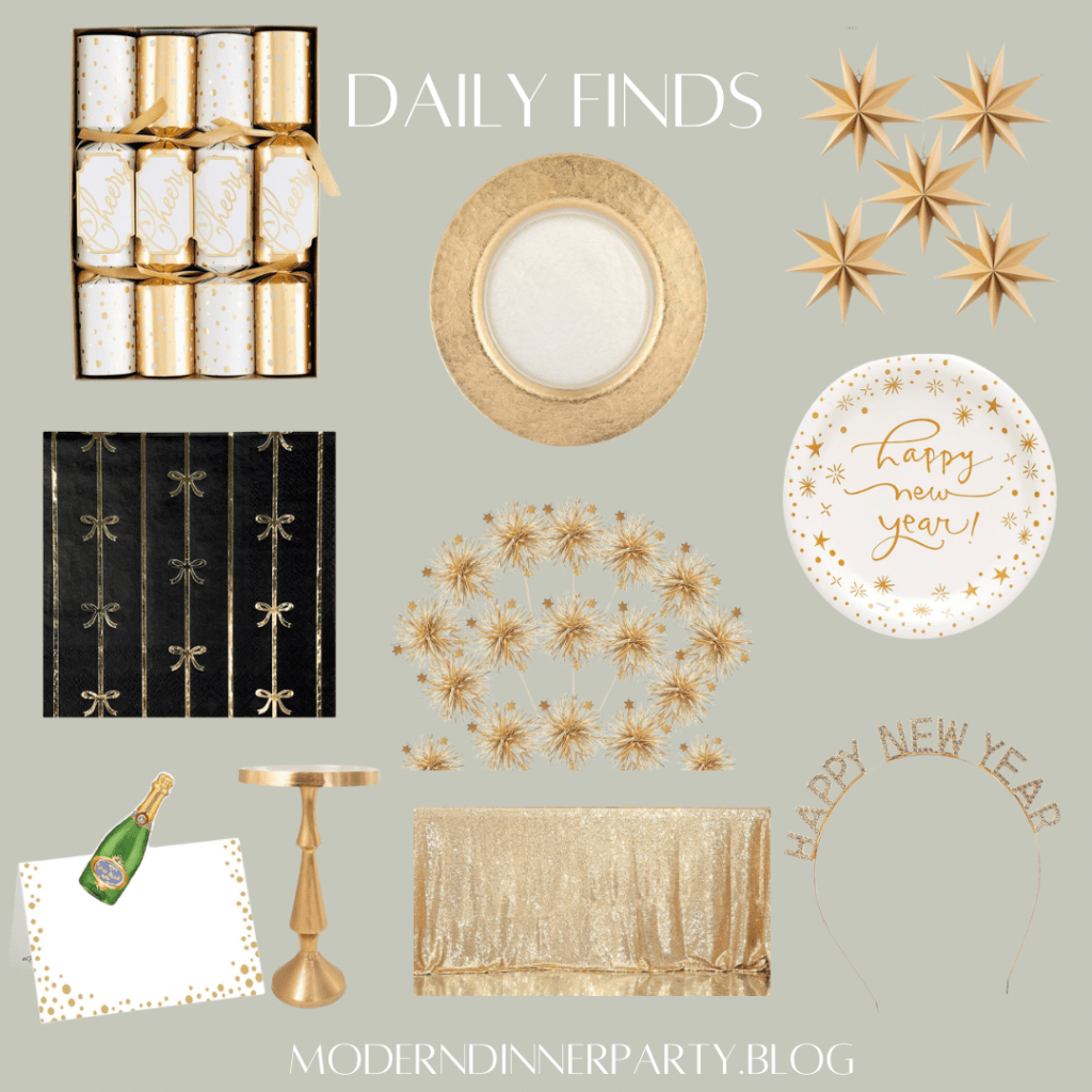 New Years Eve Sparkly Classy Dinner Party Table